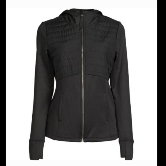 Avia Jackets & Coats Avia Mixed Media Full Zip Hooded Active Jacket